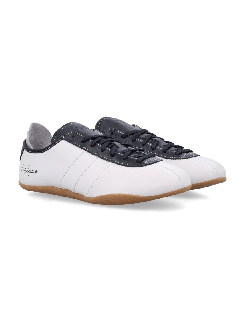 Y-3 Low-Profile Leather Sneakers With Iconic 3-Stripes