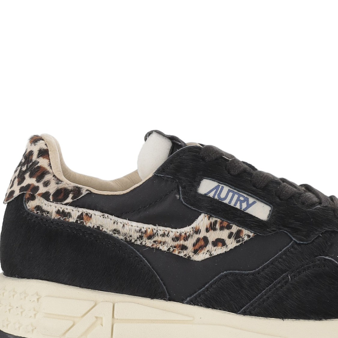 Autry Ponyskin Sneakers With Contrasting Animal Print Accents