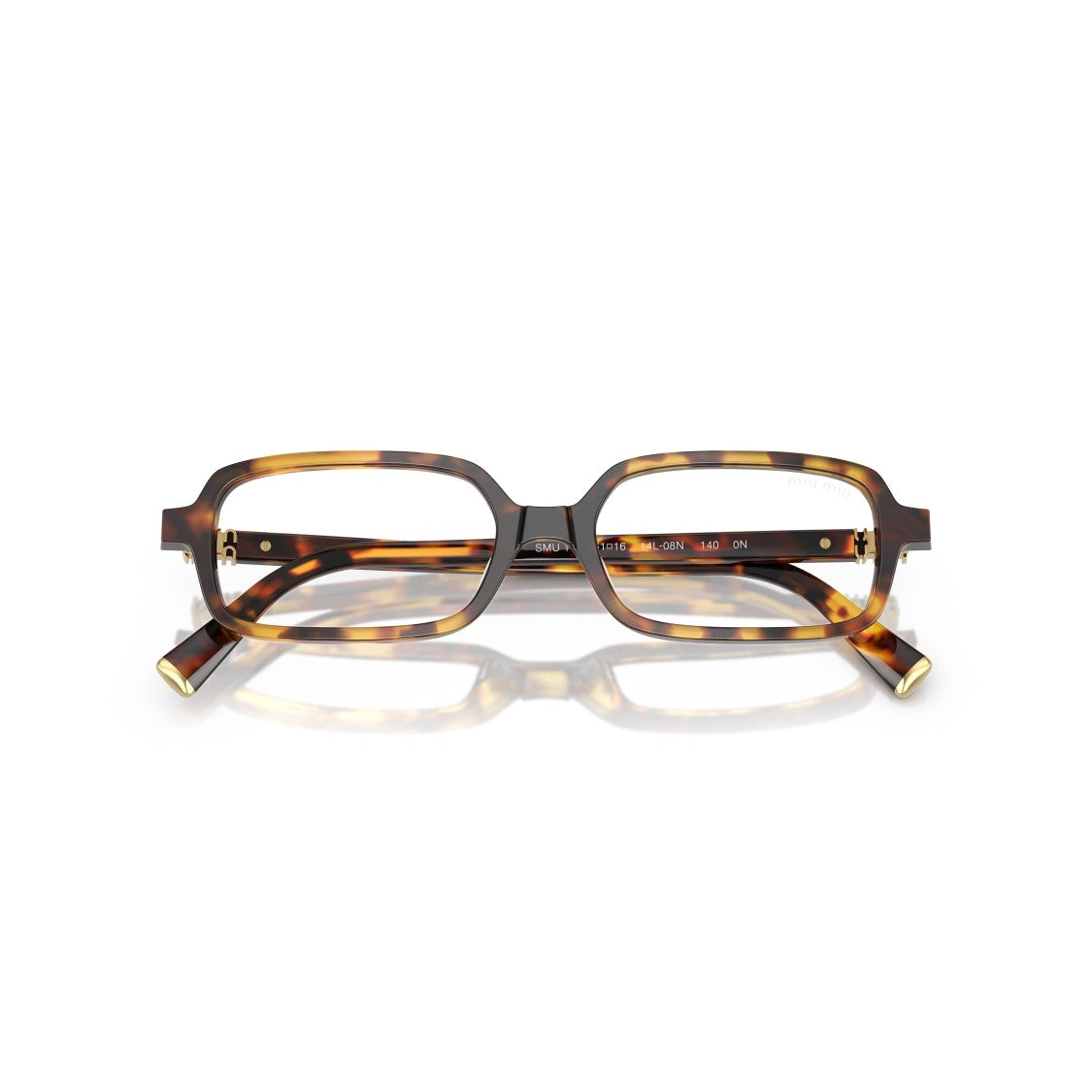 Miu Miu 0Mu 11Zs Rectangular Tortoiseshell Acetate Eyeglasses