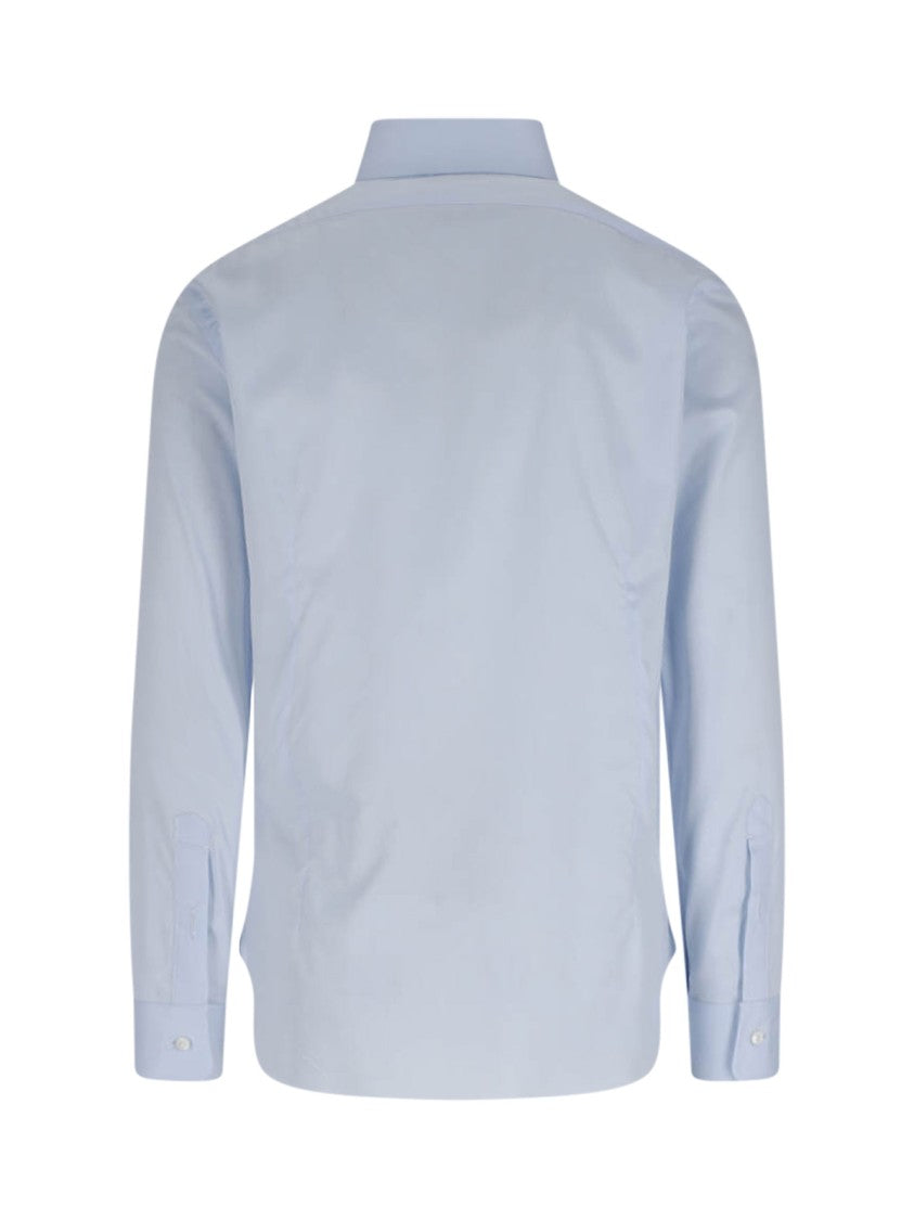 Barba Napoli Classic Cotton Shirt – Light Blue
