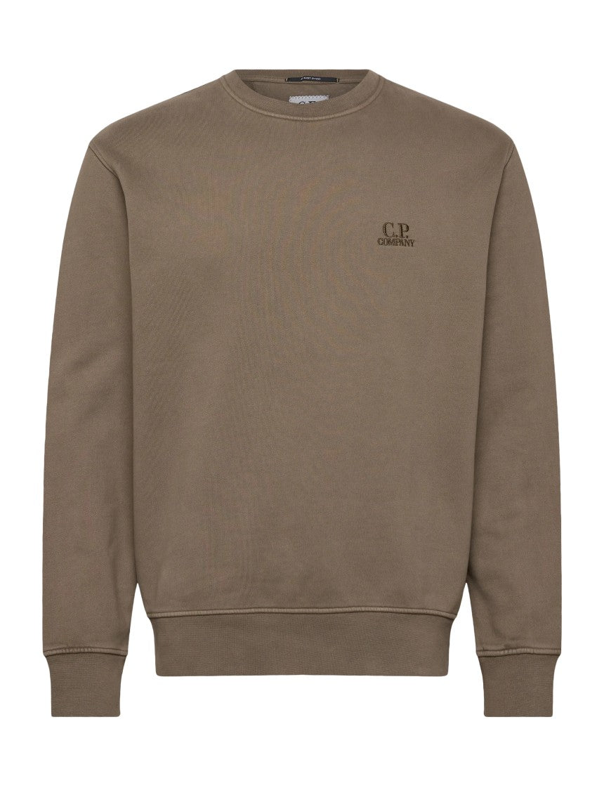 C.P. Company Long-Sleeve Crewneck Sweatshirt With Subtle Logo Detail