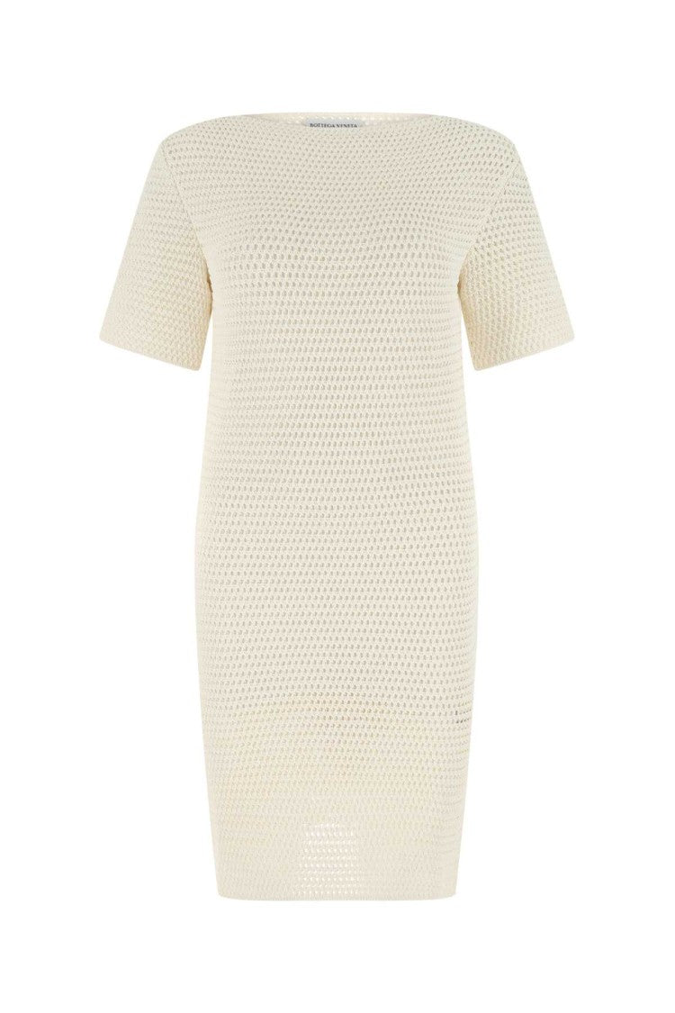 Bottega Veneta Ivory Crochet Dress