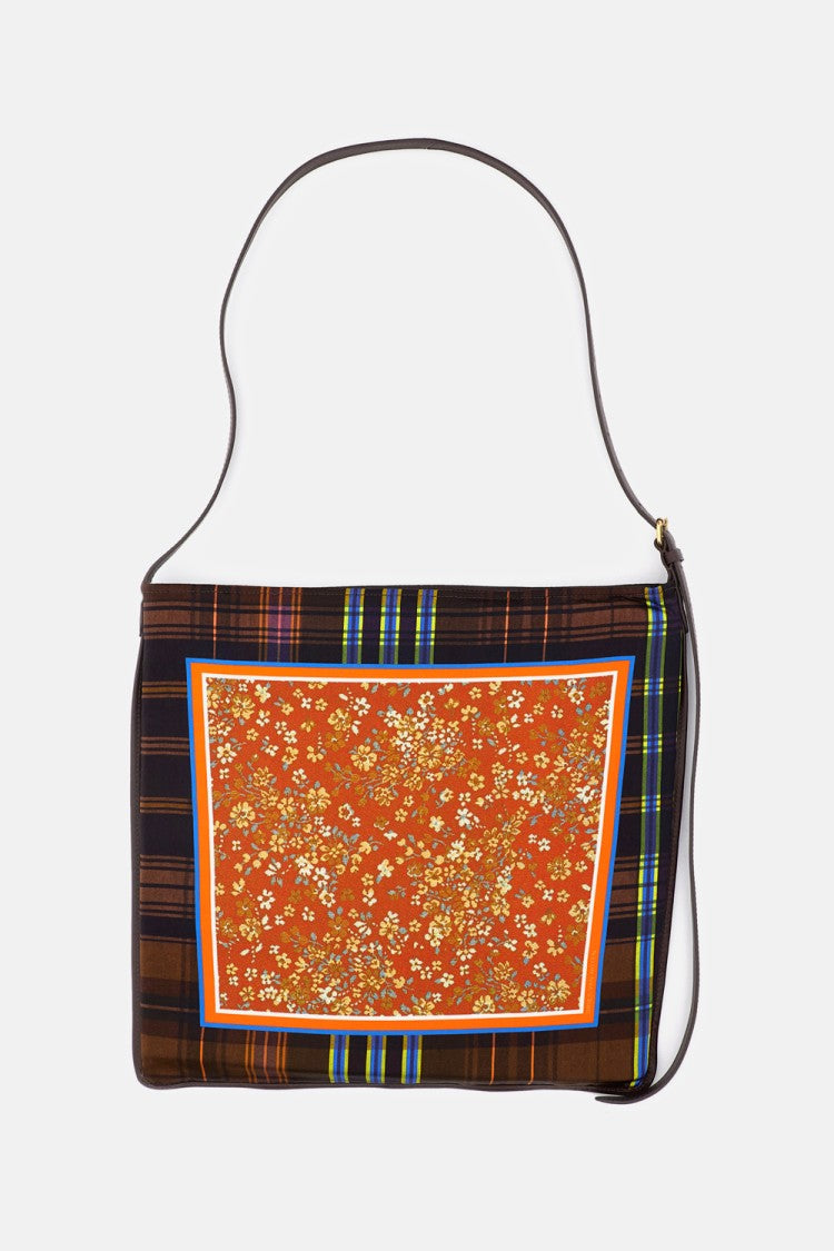 Dries Van Noten Multicolor Scarf Printed Viscose Shoulder Bag