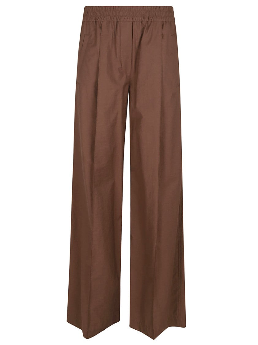 Brunello Cucinelli Wide-Leg Pants With Smooth Finish And Functional Pockets