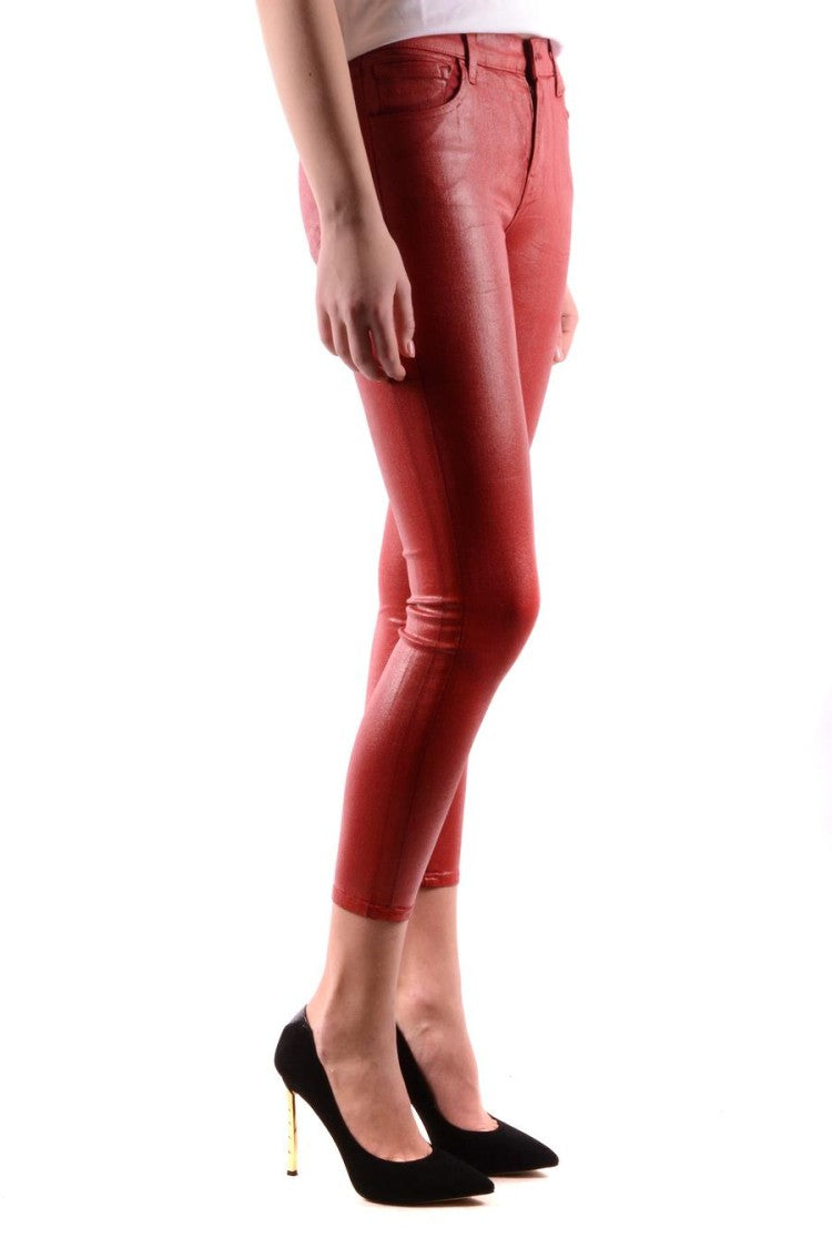 J Brand Slim-Fit Cropped Jeans With Coated Finish