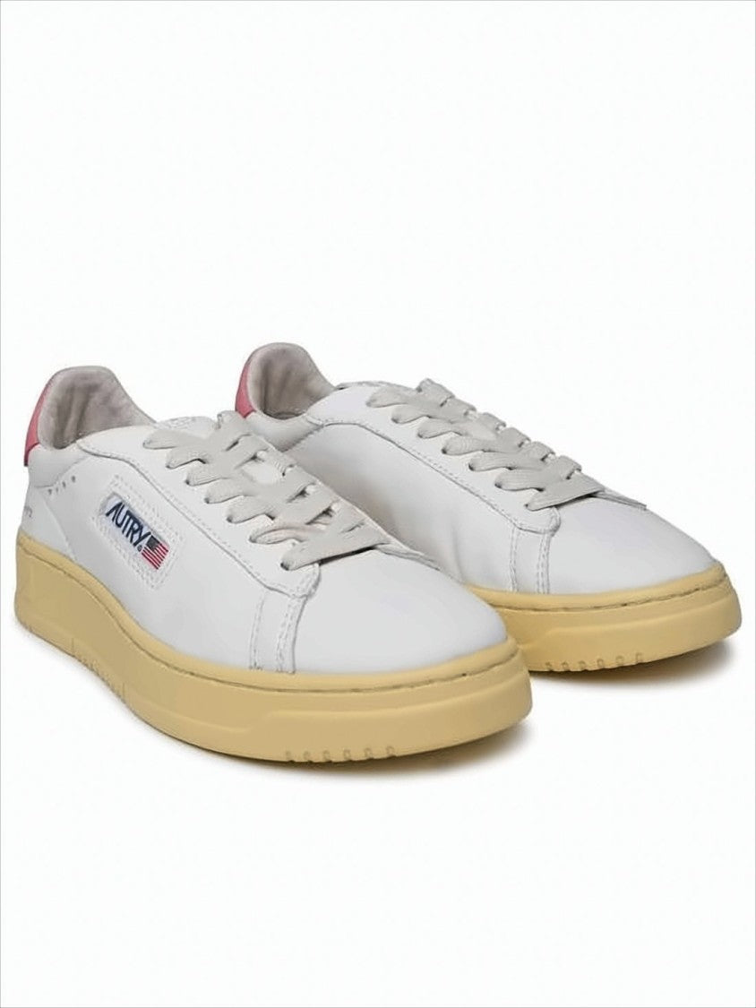 Autry Low-Top Leather Sneakers With Contrasting Rubber Sole