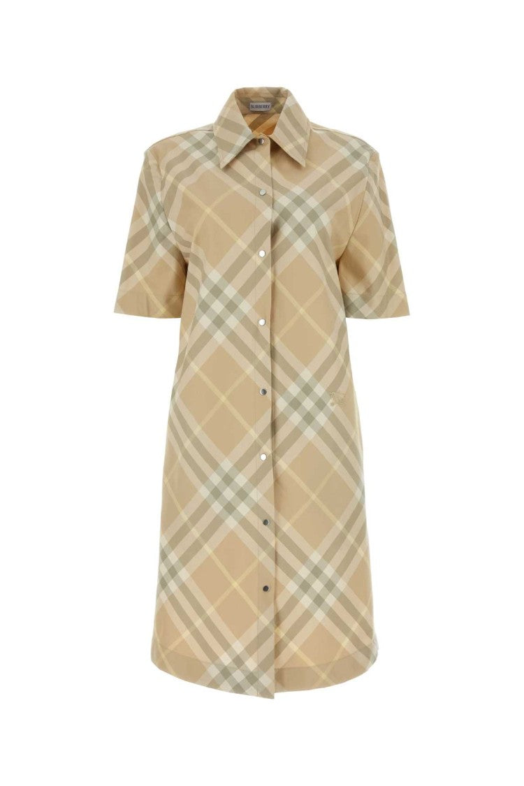 Burberry Embroidered Cotton Shirt Dress