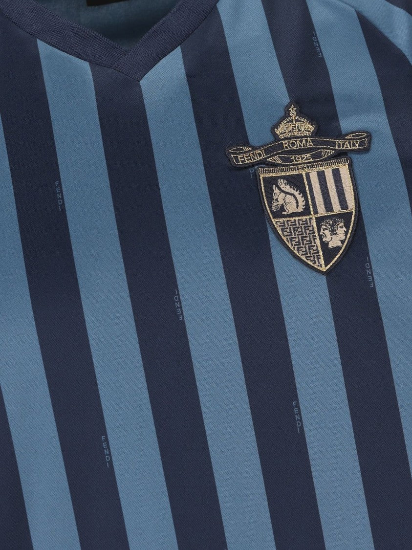 Fendi Signature Blue T-Shirts And Polos Collection