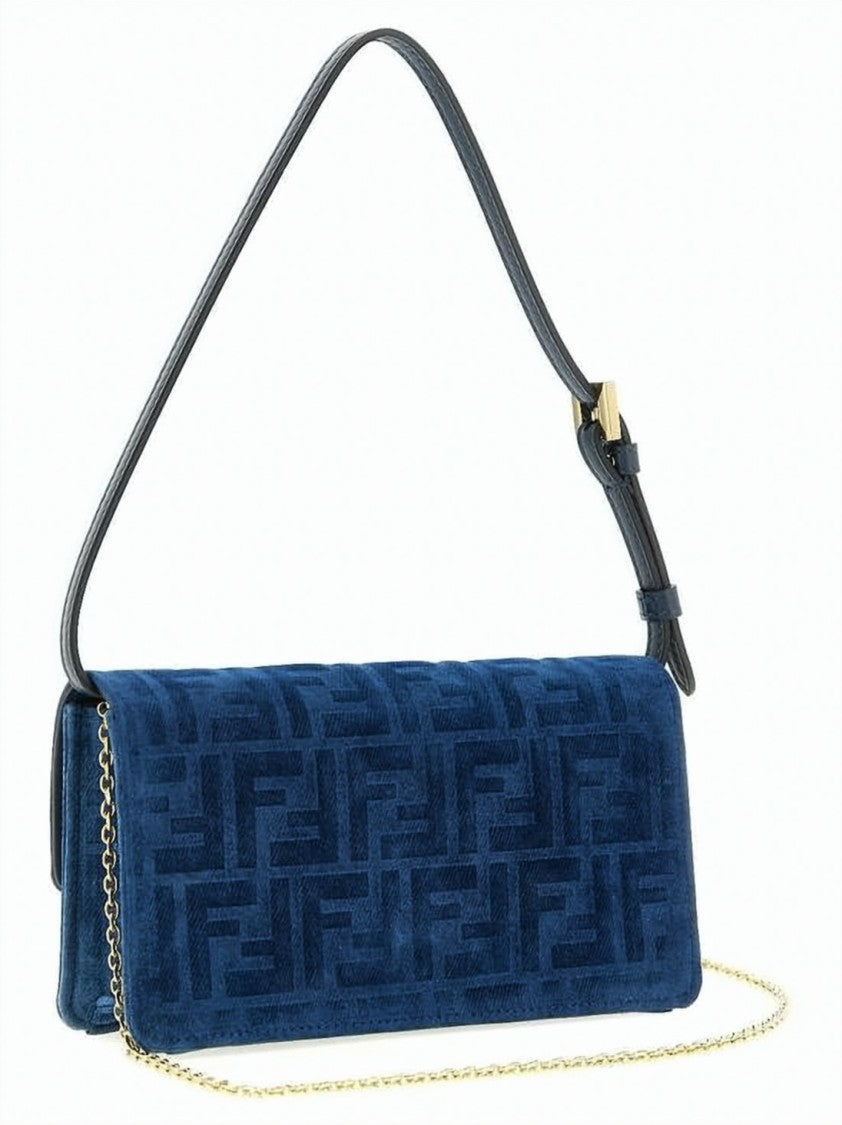Fendi Rectangular Shoulder Bag In Plush Calf Leather