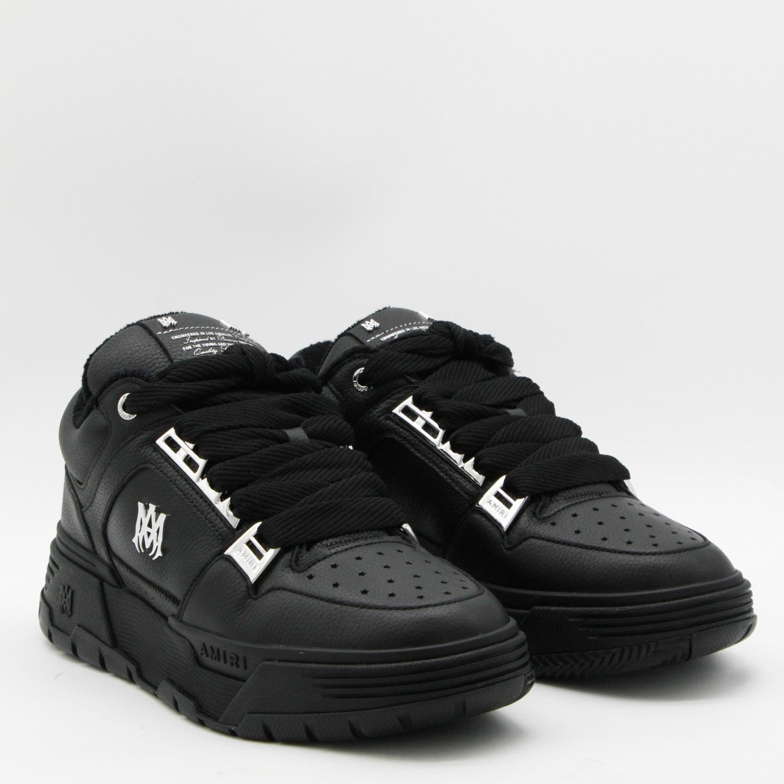 Amiri Chunky Black Sneakers With Perforated Toe