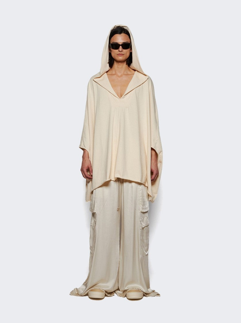 Rick Owens Hooded Kaftan Natural