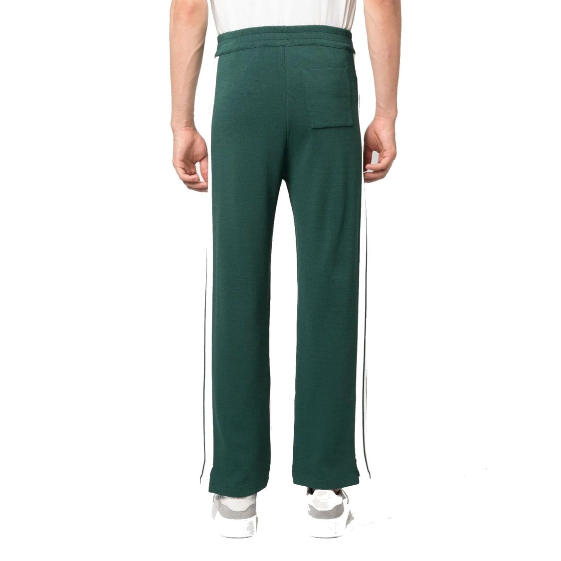 Autry Deep Green Track Trousers With Contrast Stripes