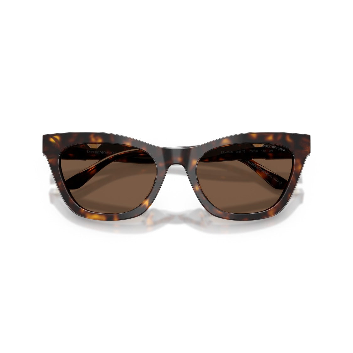 Emporio Armani 0Ea4259u Angular Tortoiseshell Cat-Eye Sunglasses With Metallic Detail