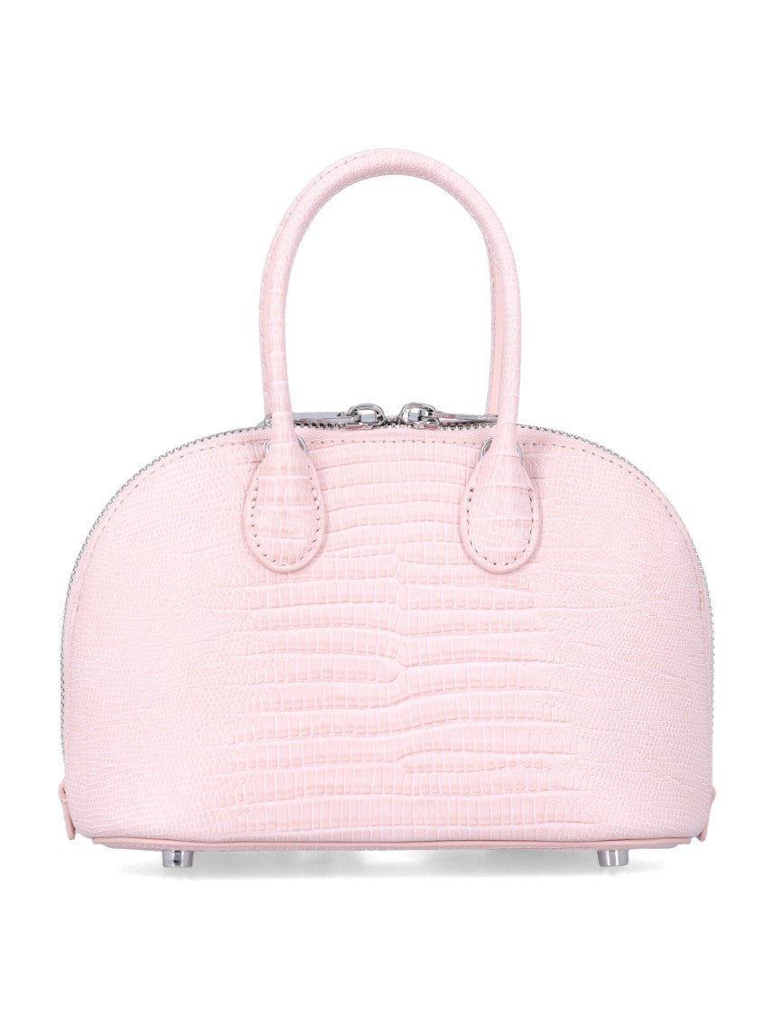 Self-Portrait Croc-Embossed Leather Toast Mini Bag