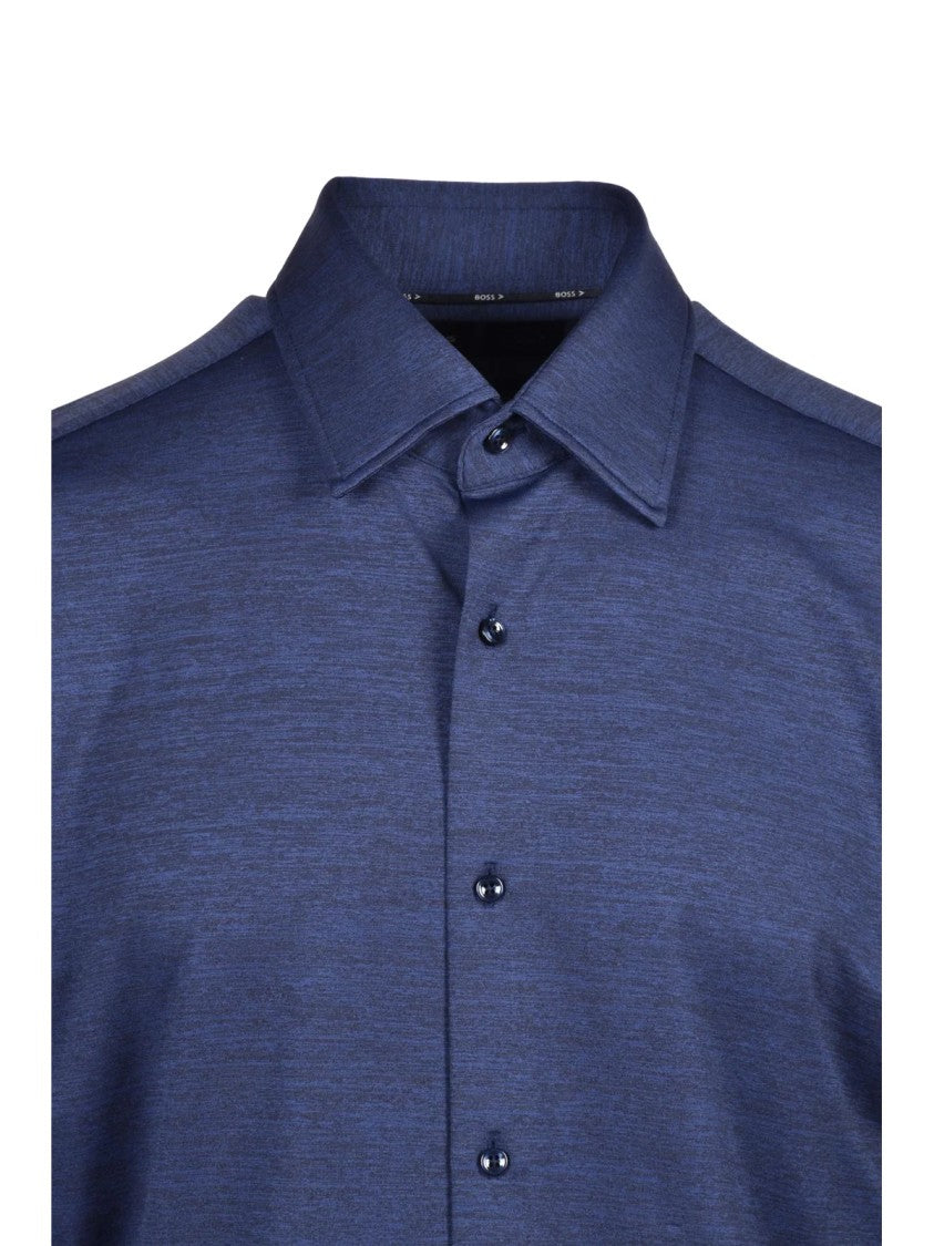 Boss Blue Slim-Fit Technical Shirt