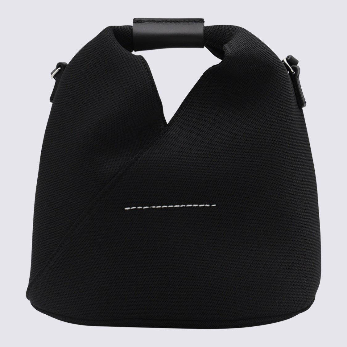 Mm6 By Maison Margiela Structured Triangular Black Satchel