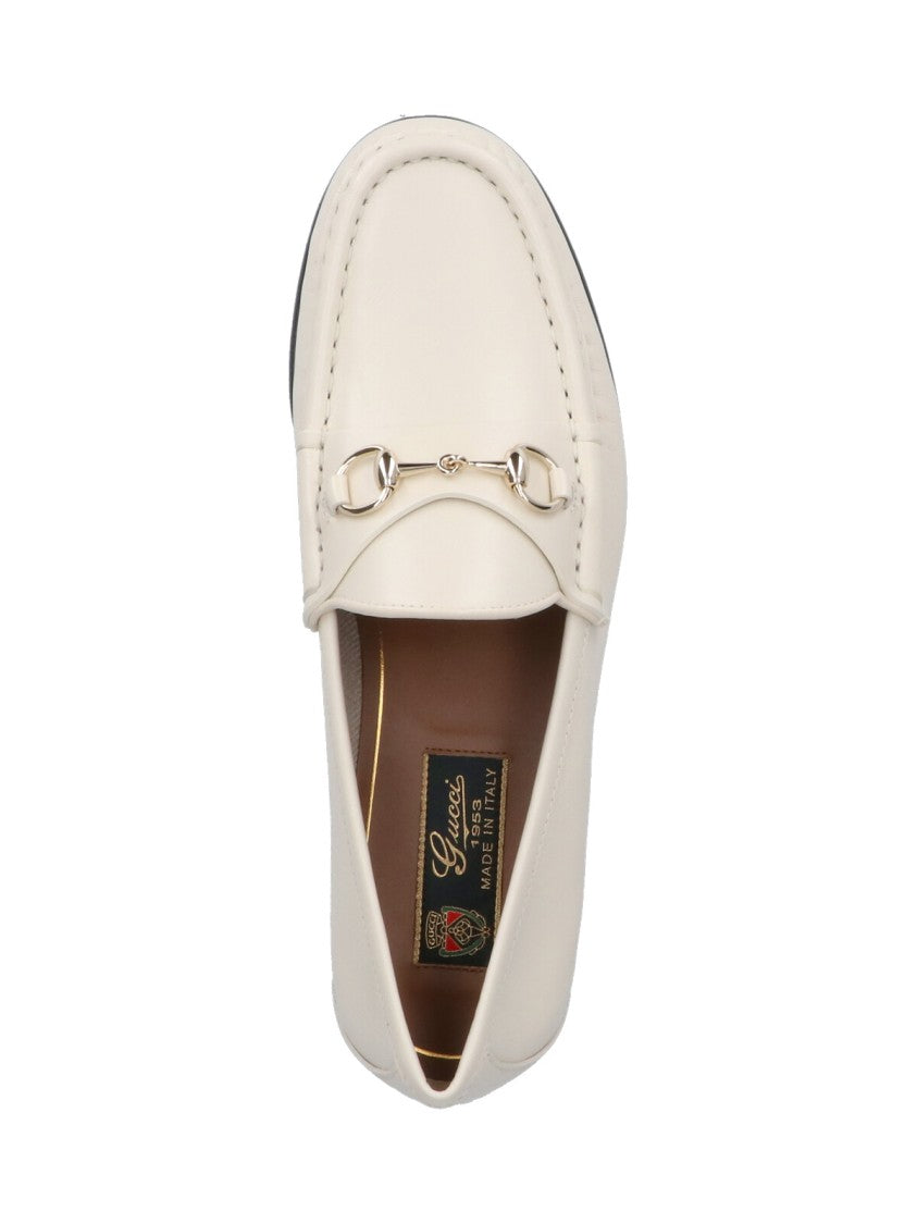 Gucci Horsebit Loafers – White