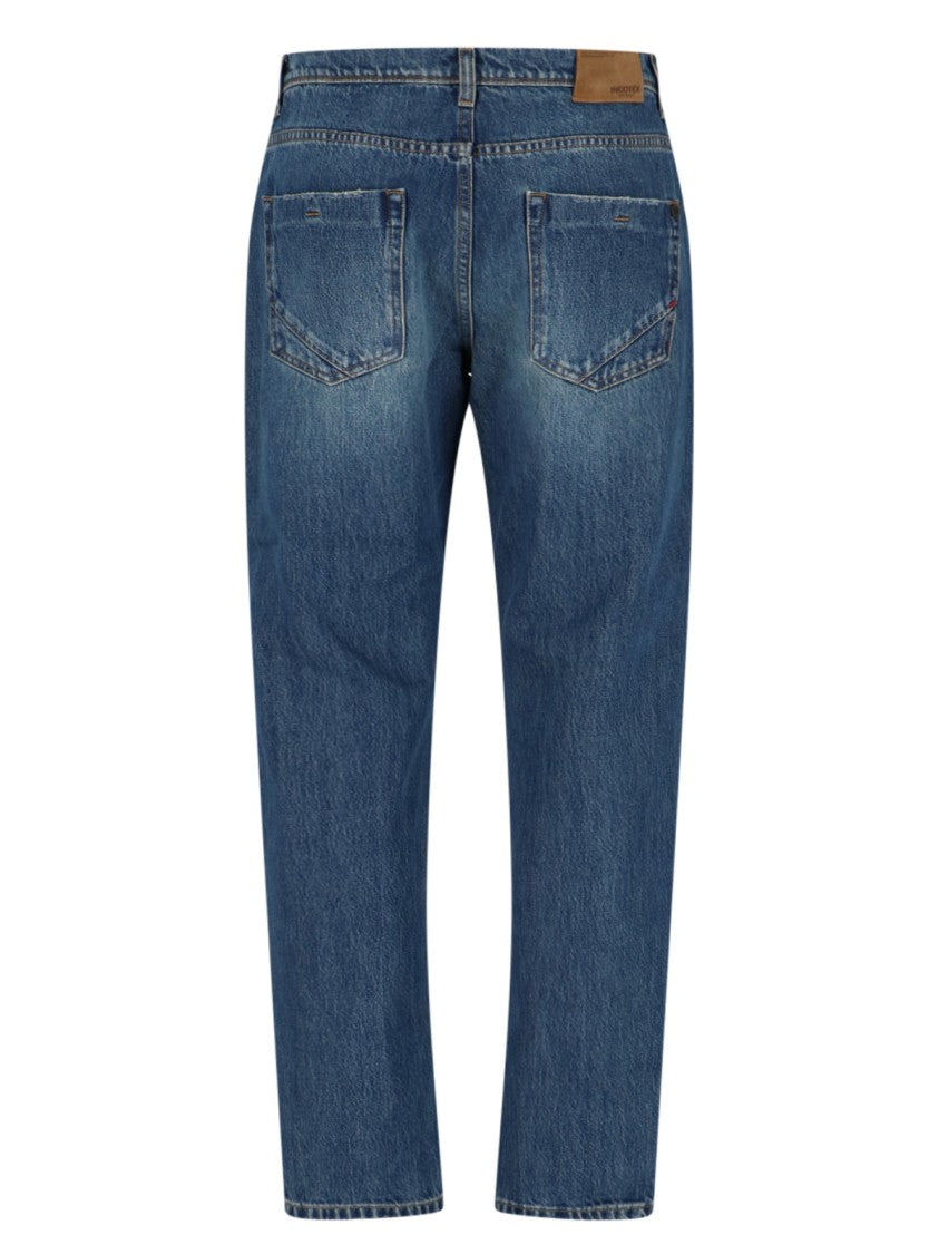 Incotex Straight-Leg Jeans With Traditional Five-Pocket Design