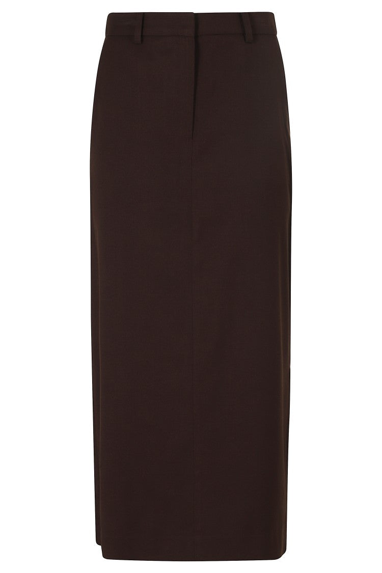 Dunst Minimalist H-Line Midi Skirt With Side Pockets