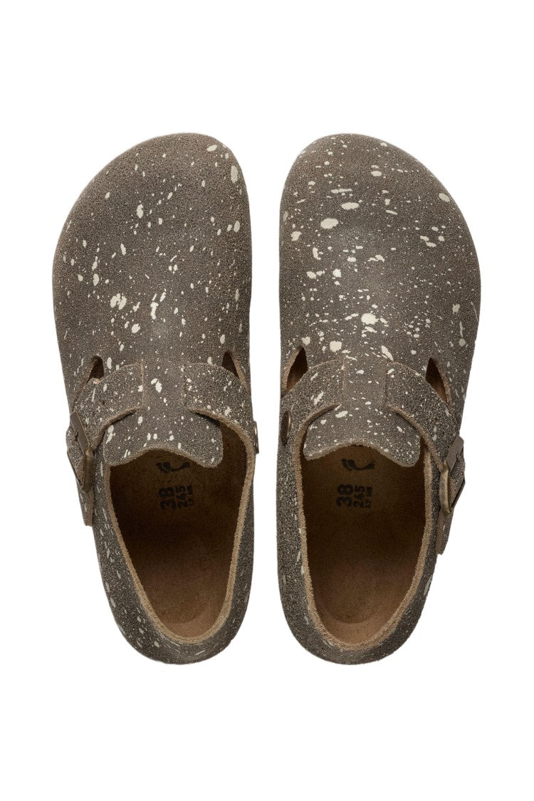 Birkenstock London Model Ankle Flats With Suede Upper And Anatomical Footbed