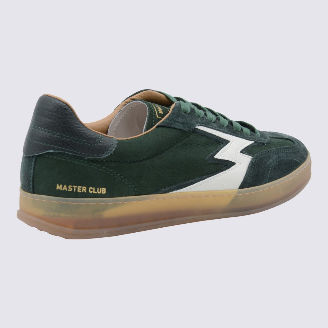 Moaconcept Dark Green Leather Sneakers From Moaconcept Featuring Round Toe, Laces Fastening, Suede Details, Logo, Branded Insole And Flat Rubber Sole.