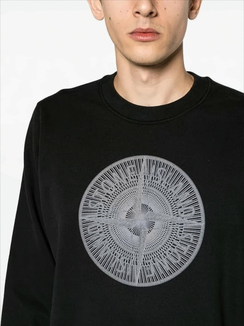 Stone Island Crewneck Sweatshirt With Circular Emblem