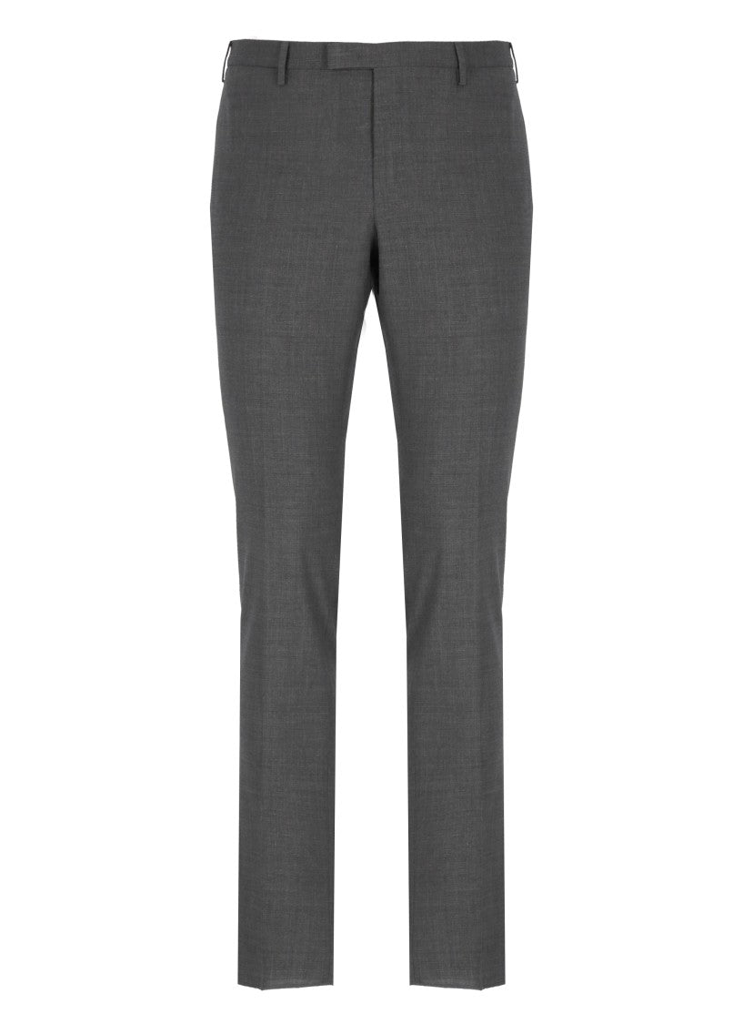 Pt Torino Grey Wool Trousers