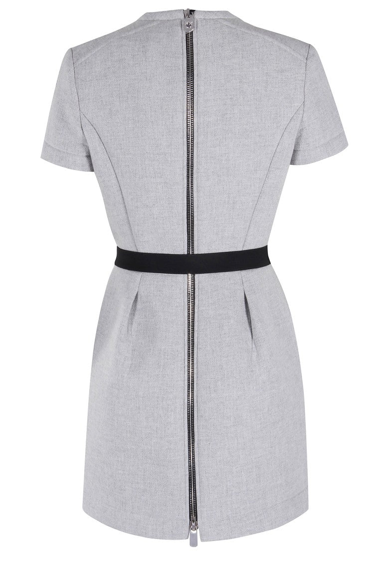 Pinko Tailored Grey Dress With Removable Belt