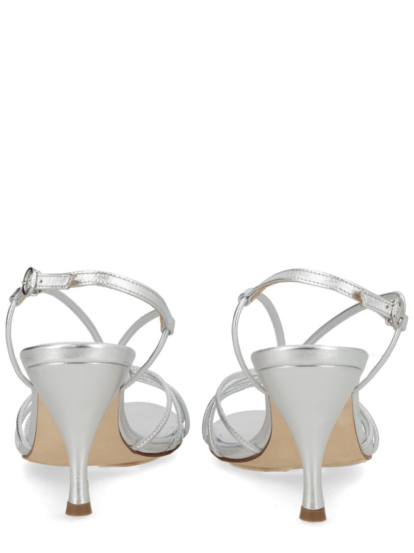 Aeydē Solange Laminated Strappy Nappa Sandals