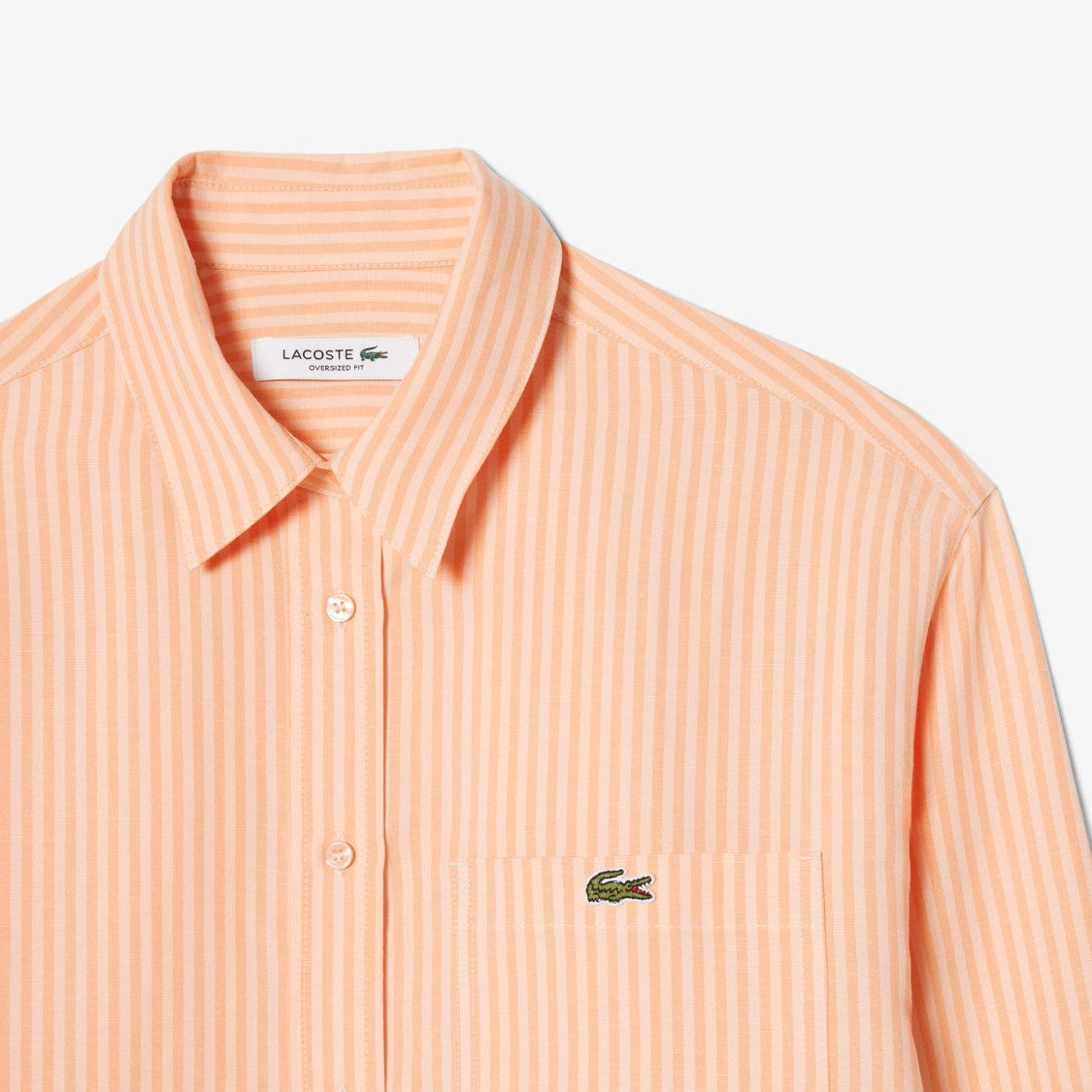 Lacoste Vertical Stripe Long-Sleeved Shirt With Classic Collar