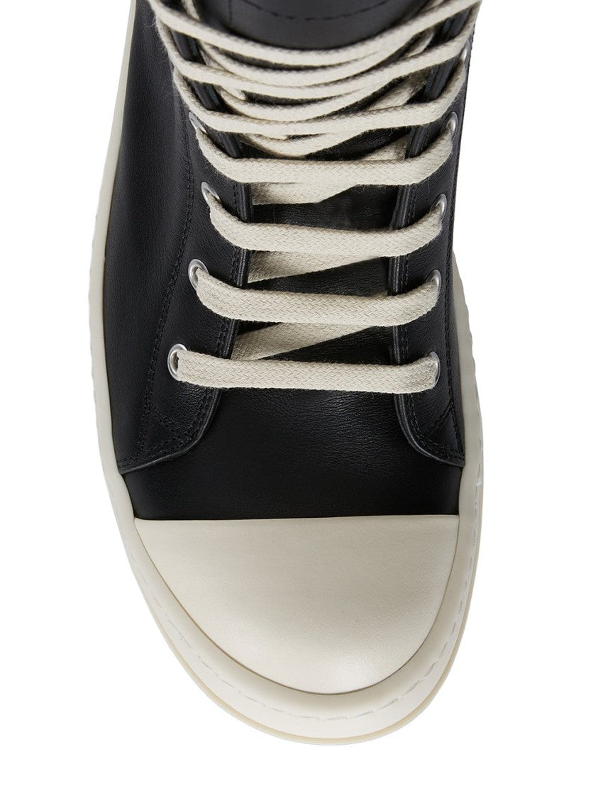 Rick Owens Above-Ankle Sneakers With Shark-Toothed Sole