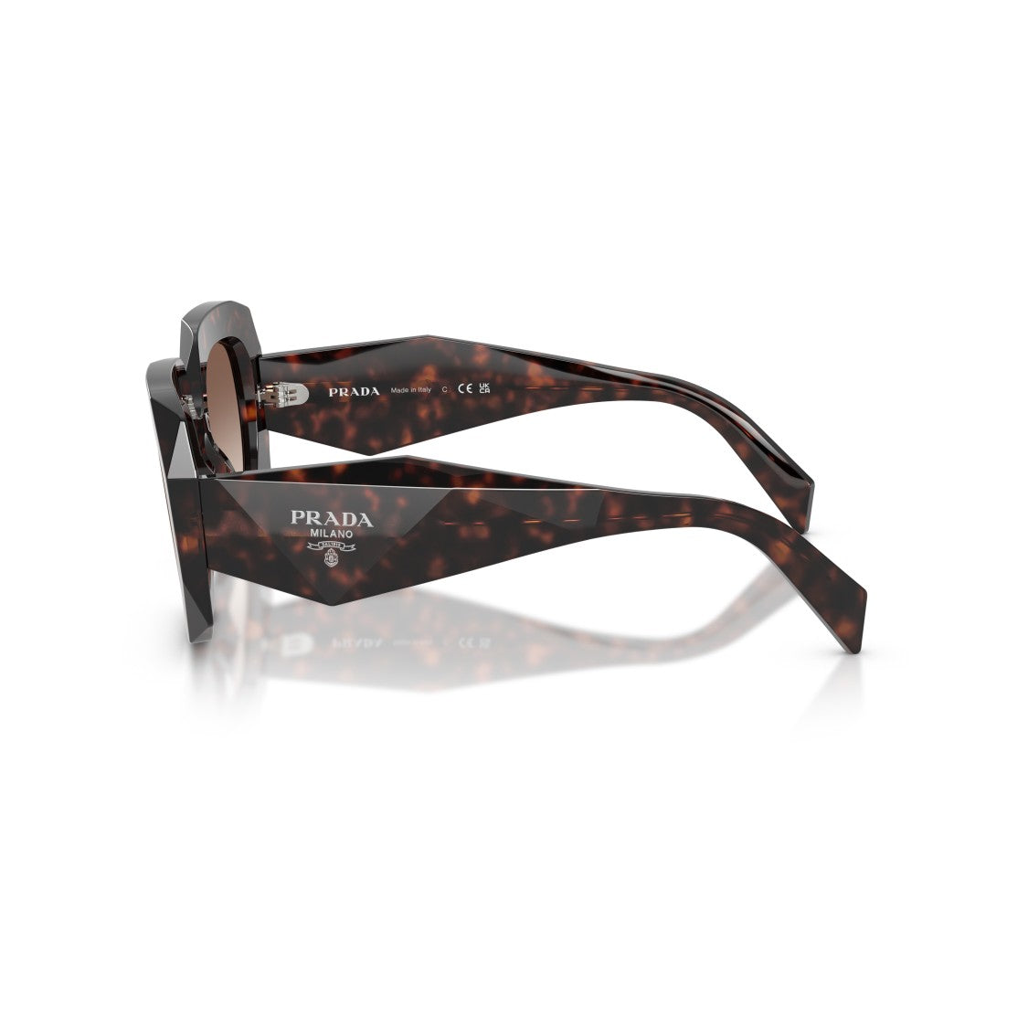 Prada 0Pr B23s Oversized Square Frame Tortoiseshell Sunglasses