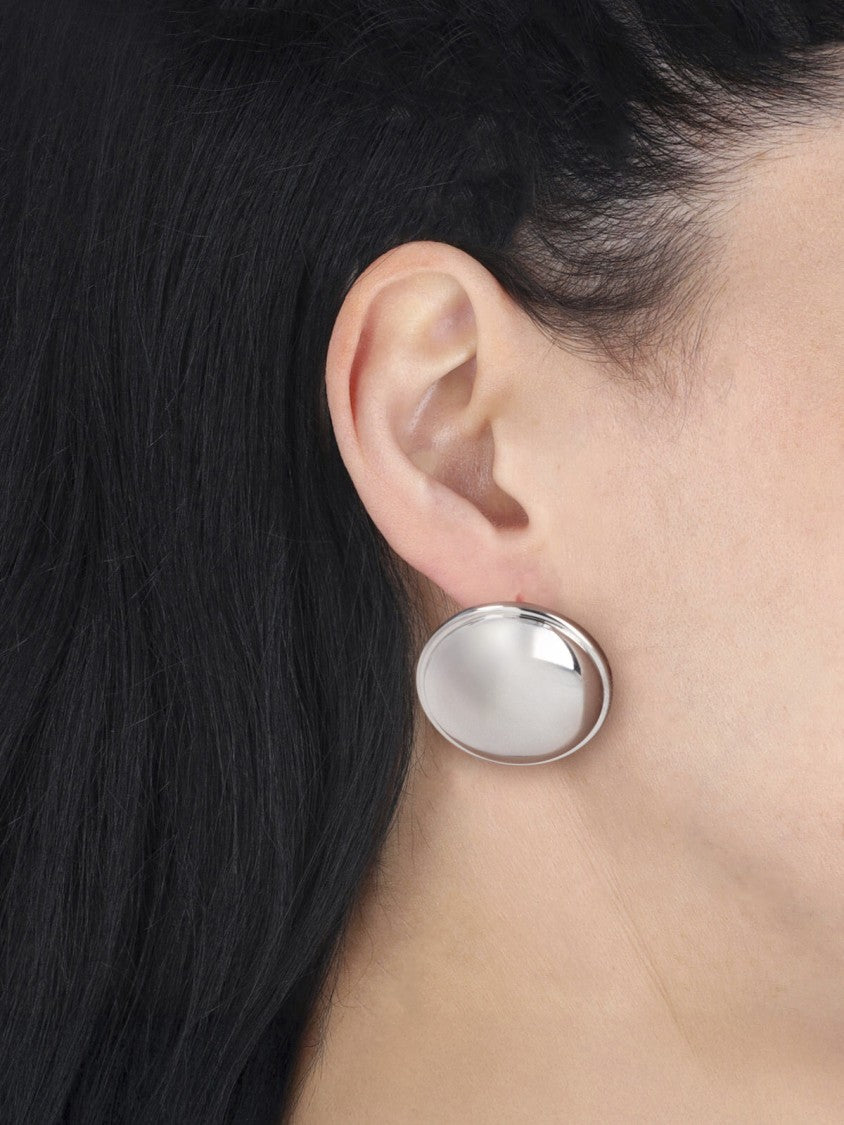 Lemaire Silver Hoop Brass Earrings