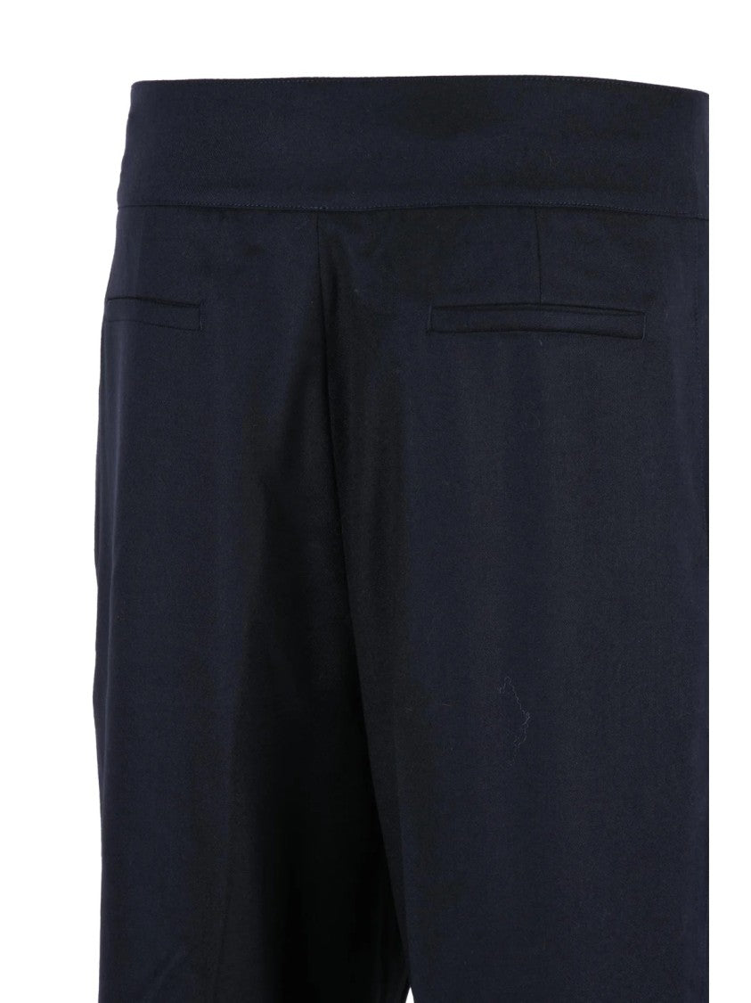 Barena Black Belted Virgin Wool Pants
