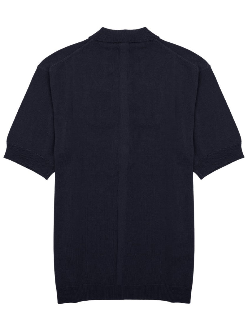 Low Brand Traditional Four-Button Placket Polo Shirt