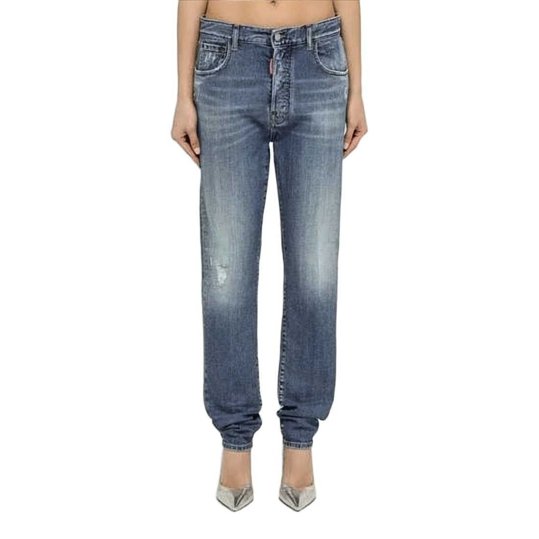 Dsquared2 Straight-Leg Denim Pants With Subtle Fading