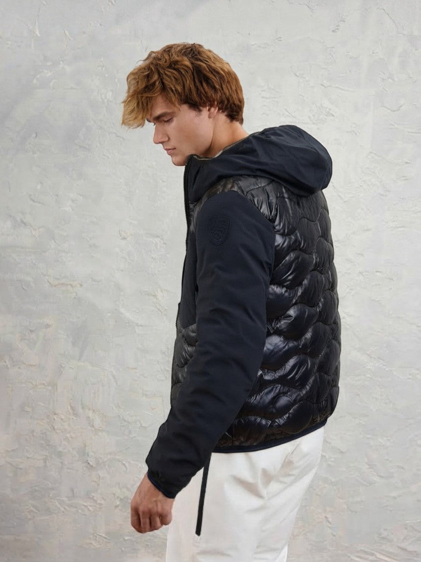 Blauer Blue Shiny Quilted Padded Jacket