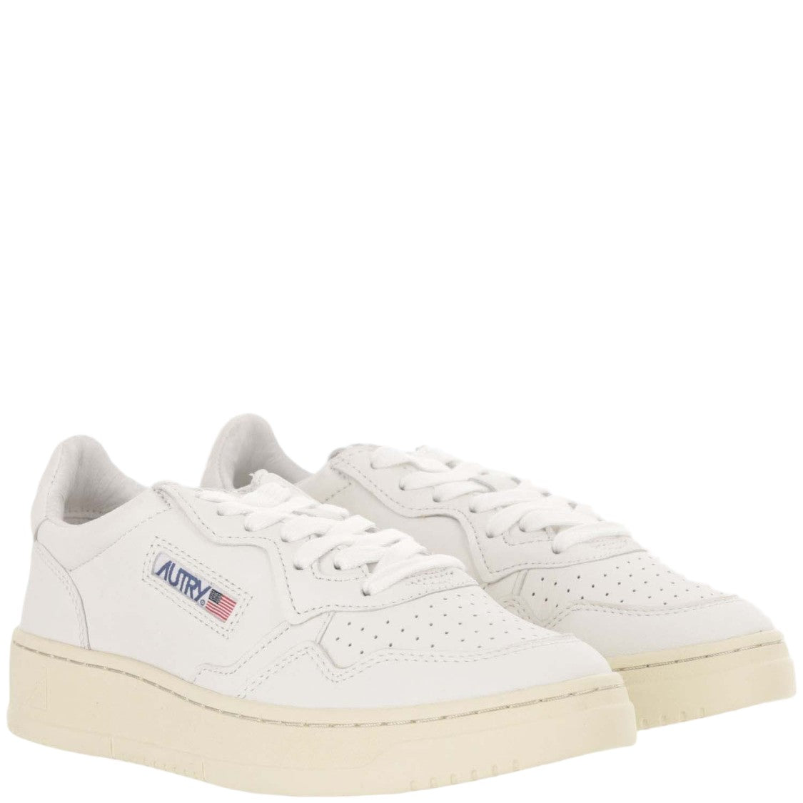 Autry Medalist Low Sneakers With Perforated Round Toe
