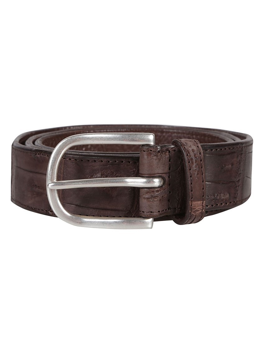 Orciani Classic Cocco Crocodile Leather Belt