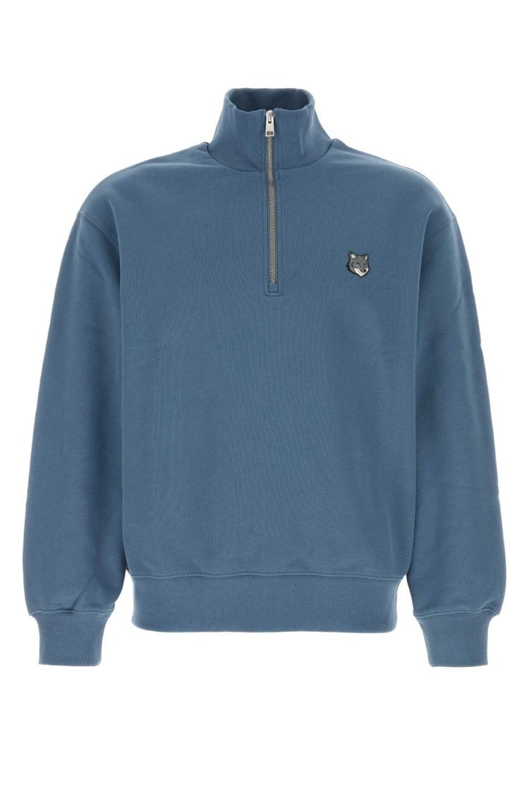Maison Kitsuné Air Force Blue Cotton Sweatshirt