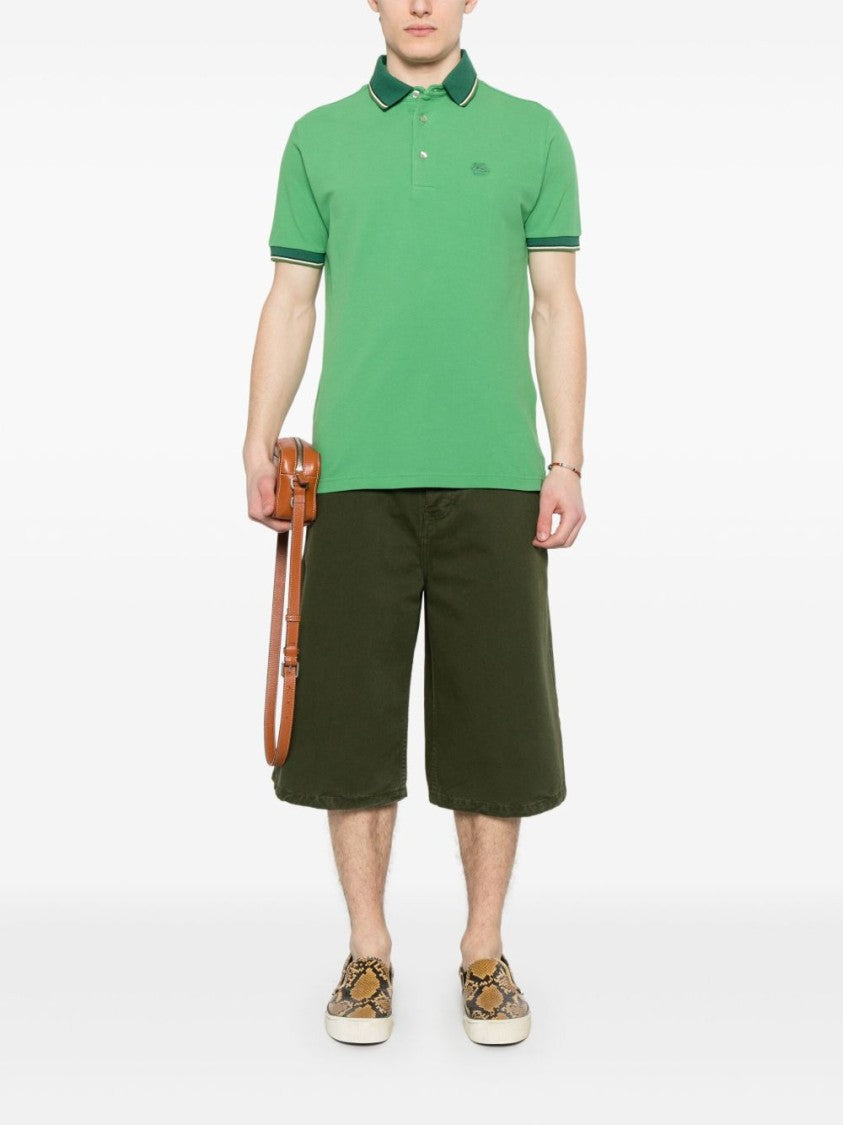Etro Grass Green Polo Shirt
