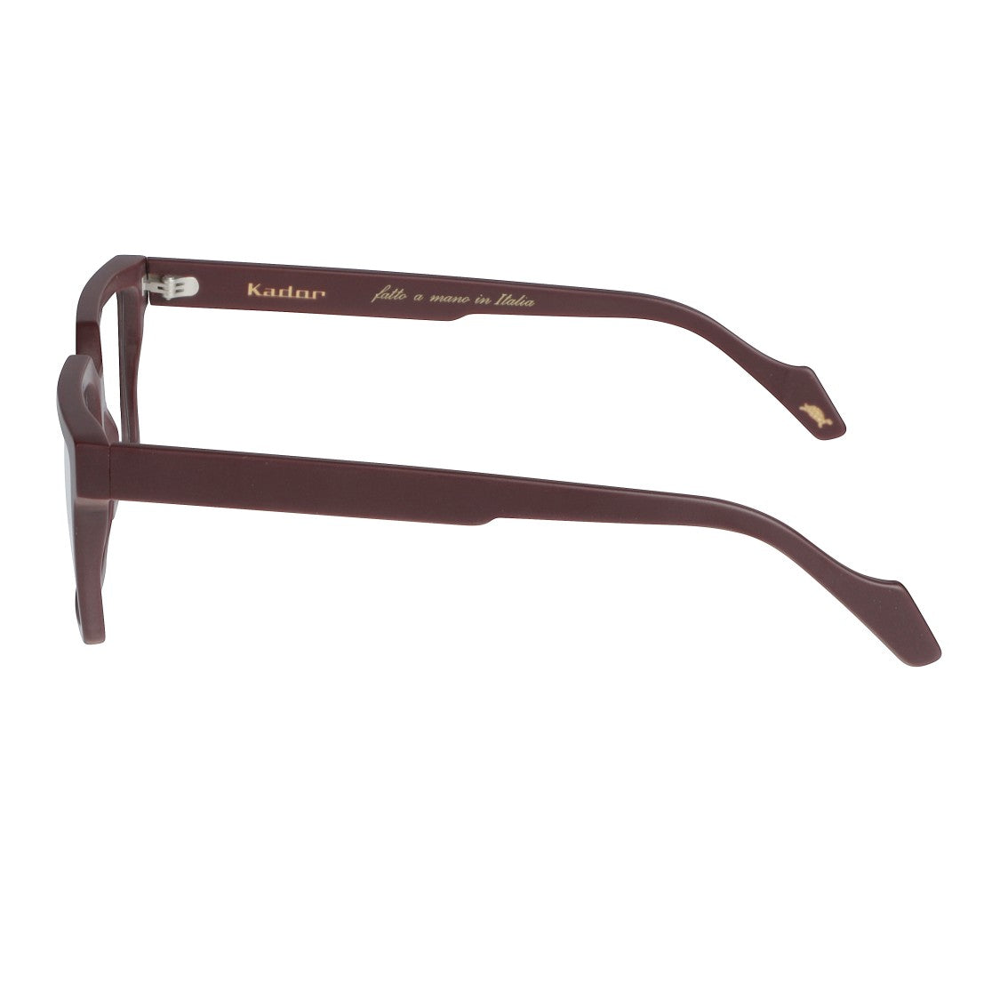 Kador Pierre Rectangular Burgundy Frame Sunglasses With Gold Accents