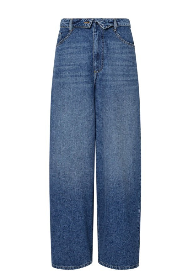 Liu Jo Wide-Leg Denim Jeans With Turned-Up Waistband