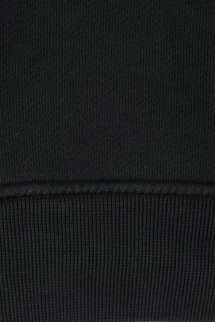 Stone Island Cropped Long-Sleeve Sweatshirt With Ribbed Details