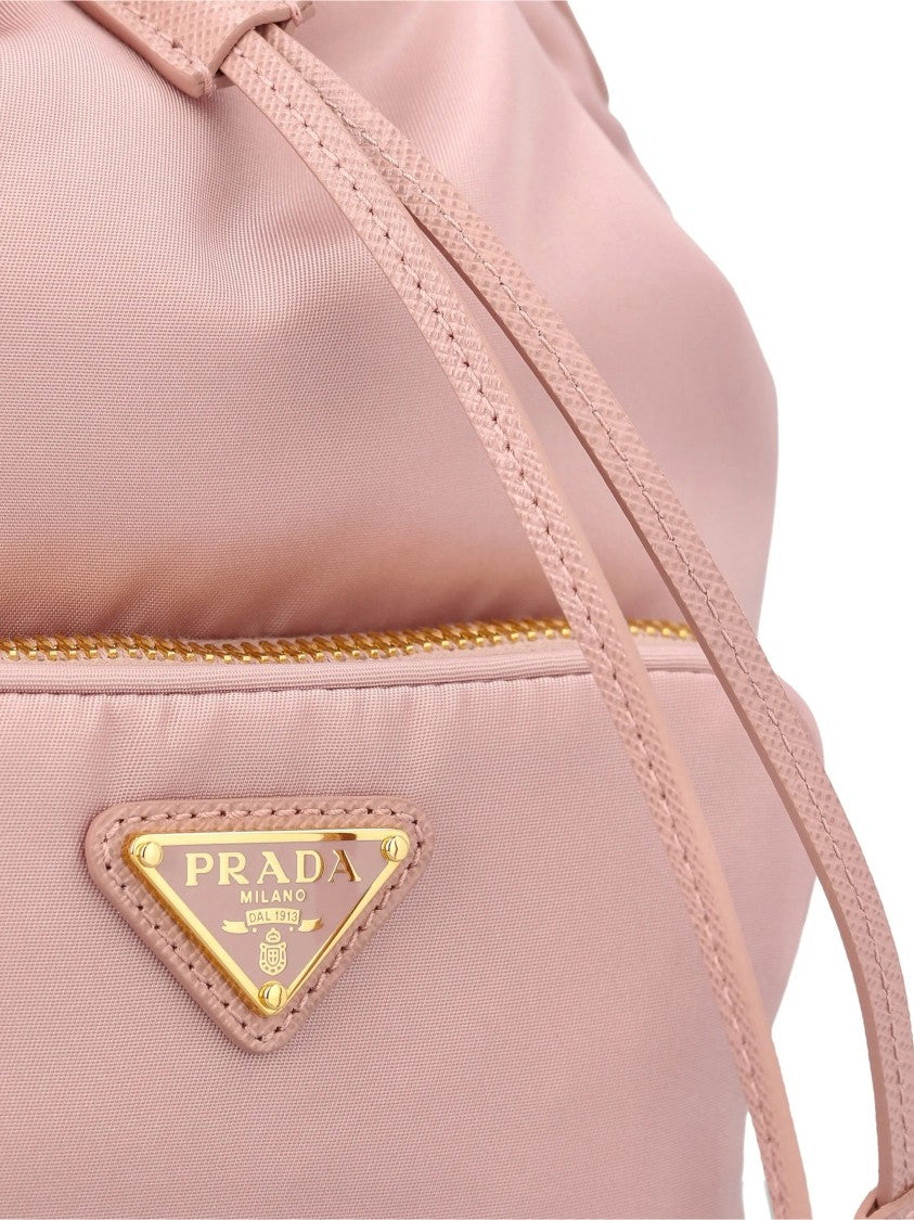 Prada Soft Pink Duet Re-Nylon Bucket Bag