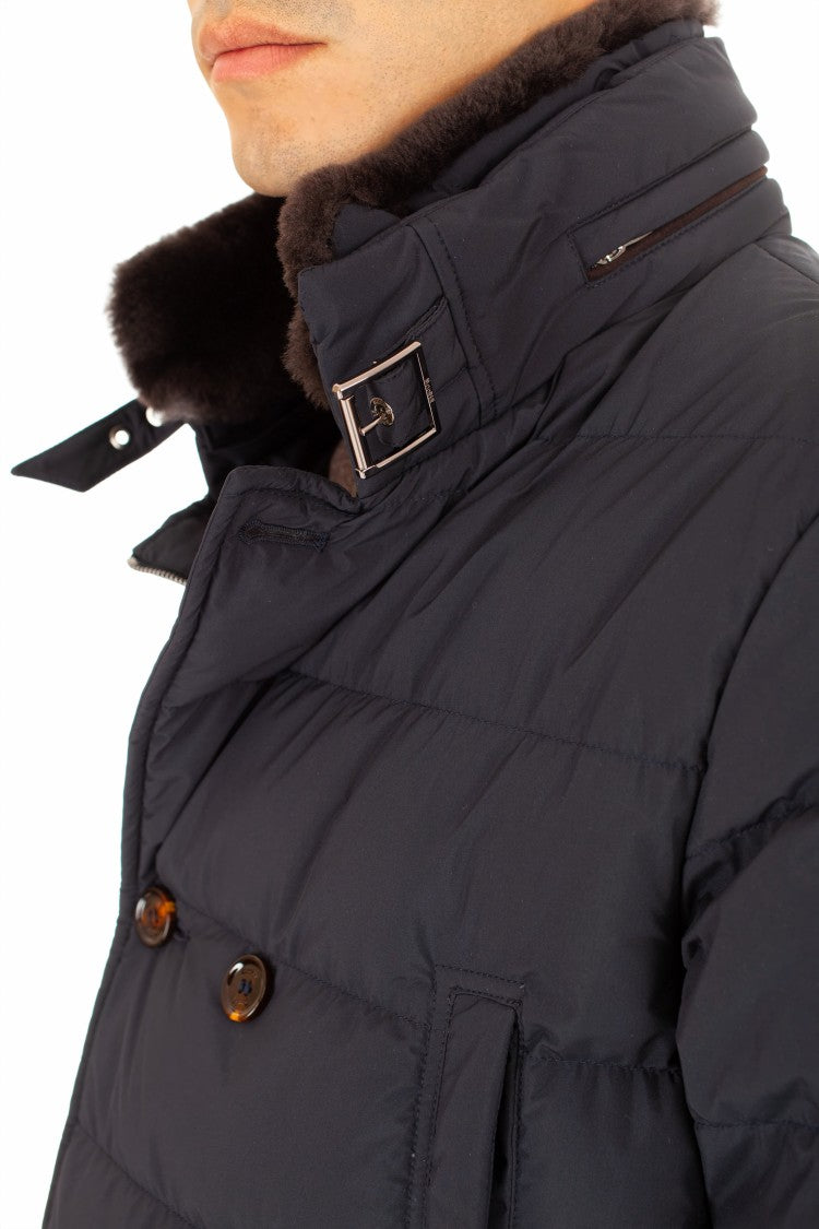 Moorer Double-Breasted Down Jacket With Beaver Collar Zarbo-Stp