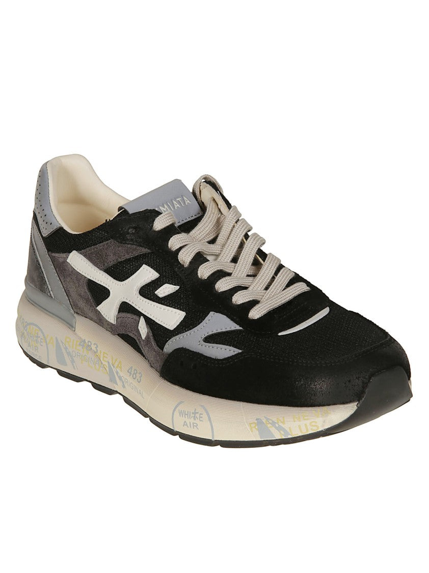 Premiata Mick 0.1 Low-Profile Suede Mesh Blend Sneakers