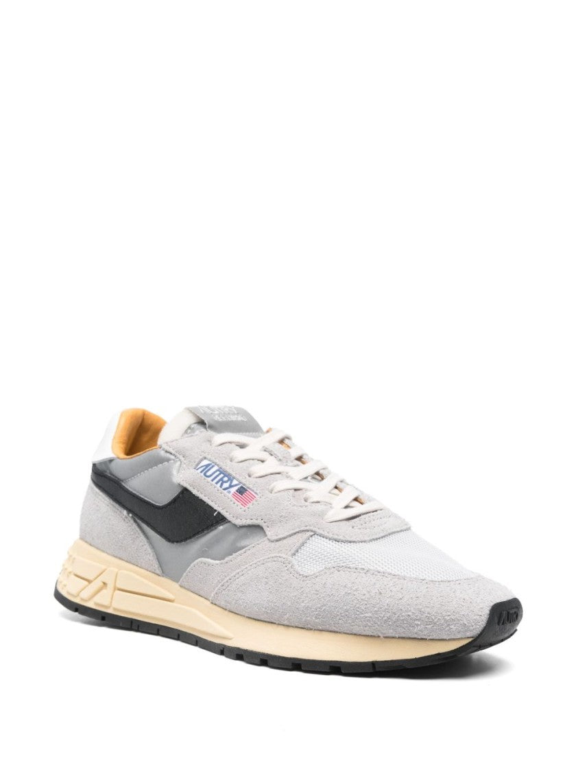 Autry Layered Light Grey Sneakers With Suede
