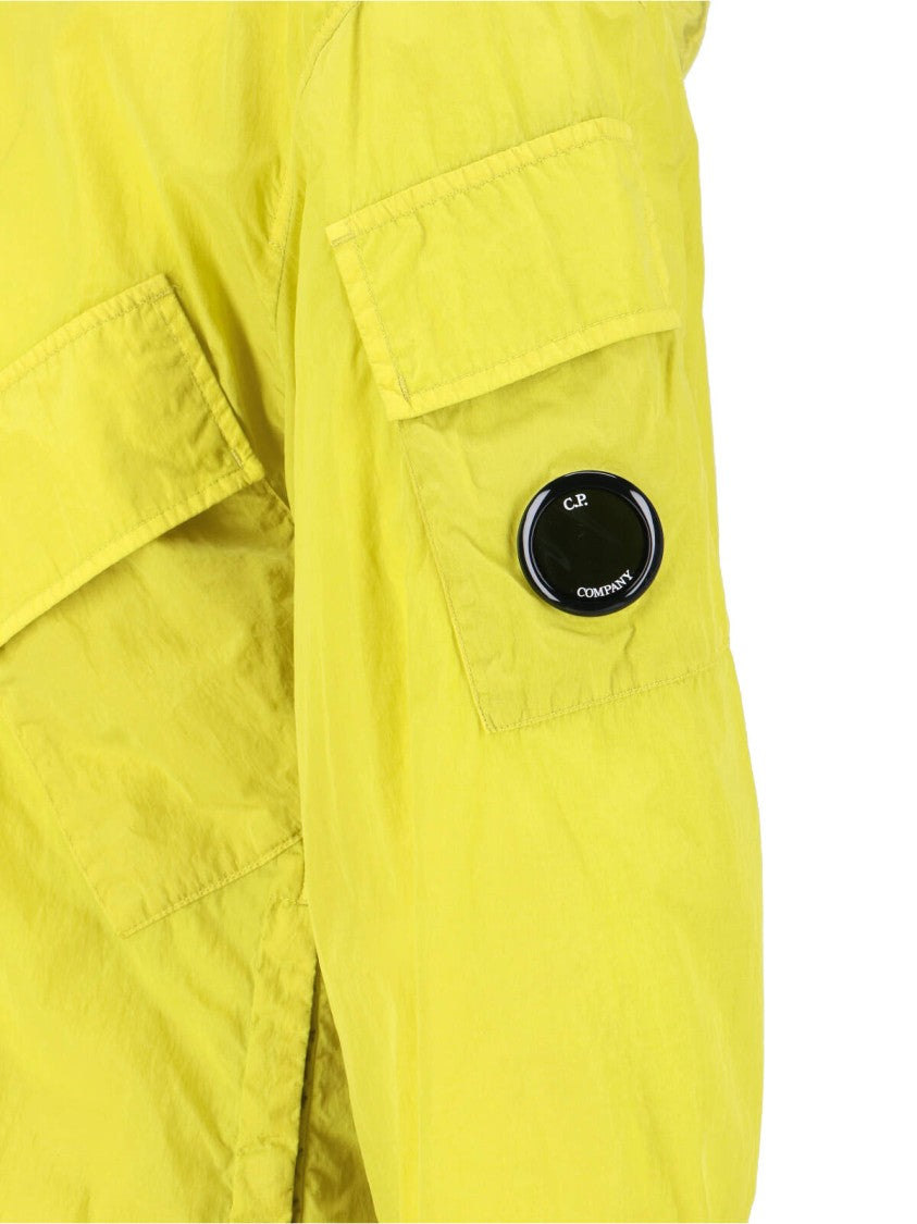 C.P. Company Modern Green Jacket With High Collar And Front Zipper Closure