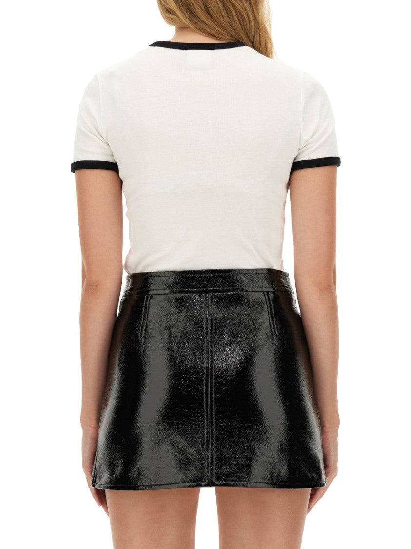 Courrèges Slim Fit T-Shirt With Contrasting Trim